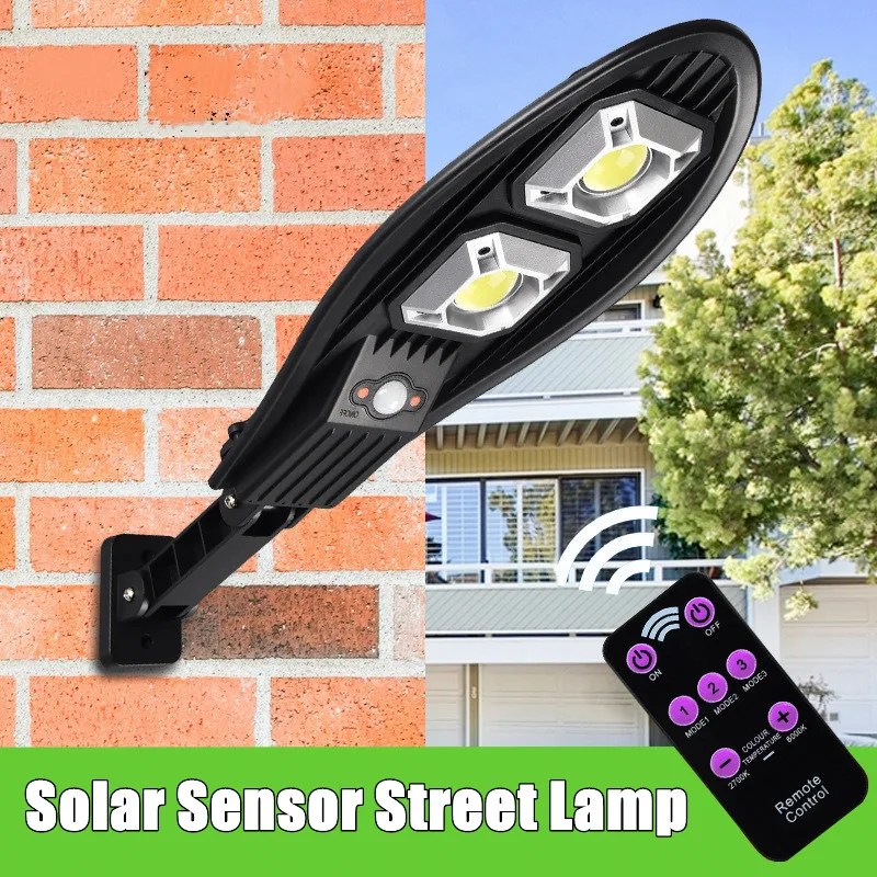 Solar Street Lights Outdoor Waterproof Motion Sensor Wall Lamp Solar Lights with Remote Control for Garden Patio Path Yard 5 piece outdoor conversation set patio furniture set bistro set rattan wicker chairs with stools