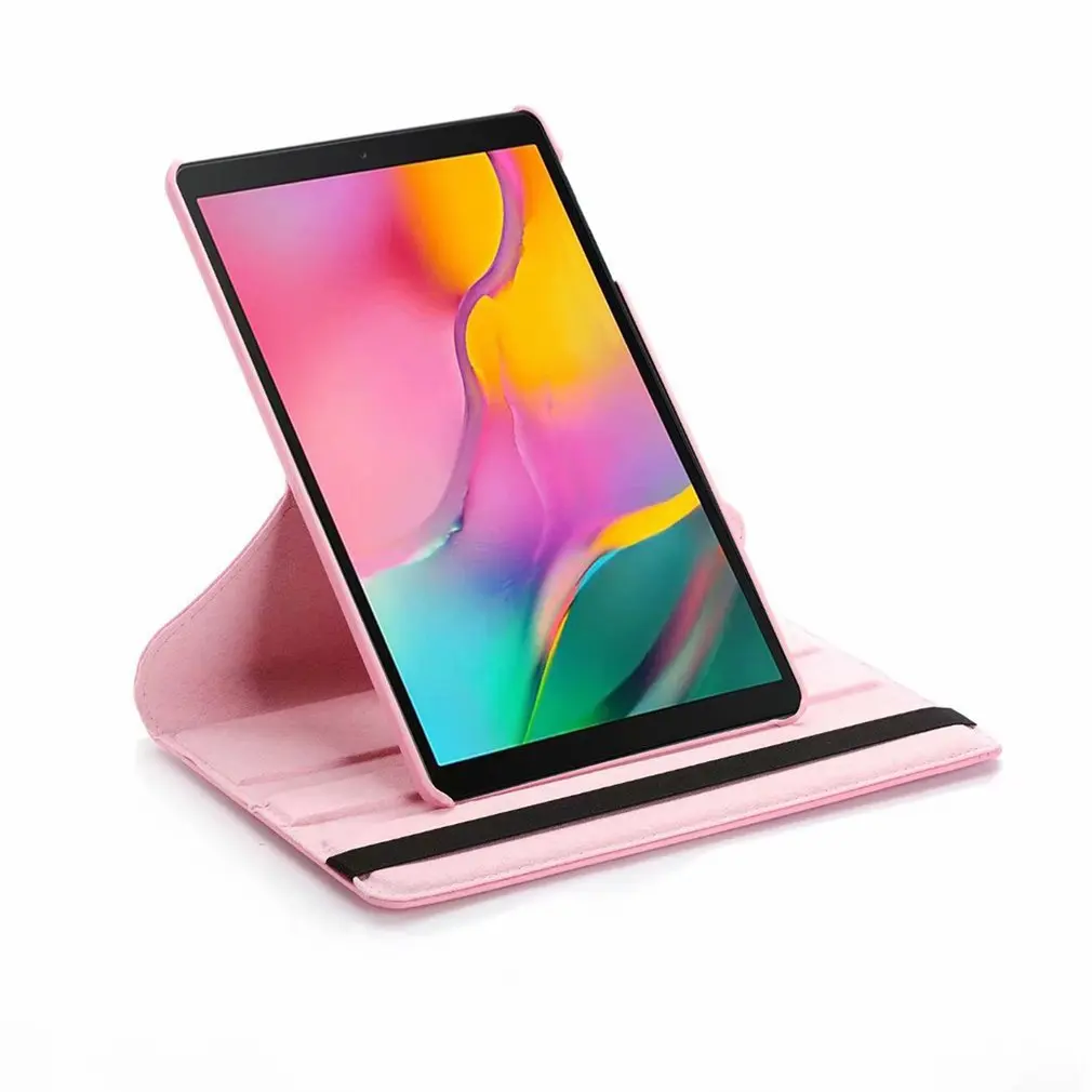 Кожаный чехол с поворотом на 10 1 градусов для Samsung Tab A 360 T510/T515|Чехлы планшетов и