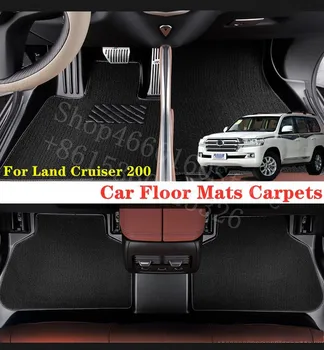 

Puou For Toyota Land Cruis Car Floor Mats Carpets Front & Rear Full Set Custom auto foot Pads automobile waterproof carpet cover