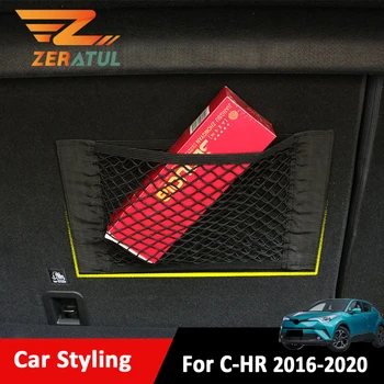 

Zeratul Car Interior Nets Auto Trunk Back Elastic Mesh Net Storage Bag for Toyota C-HR CHR 2016 2017 2018 2019 2020 Accessories