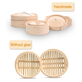 

Chinese Bamboo Steamer Handmade Kitchen Cooking Bamboo Dumplings Steamer Vegetables Basket Kitchen Cookware