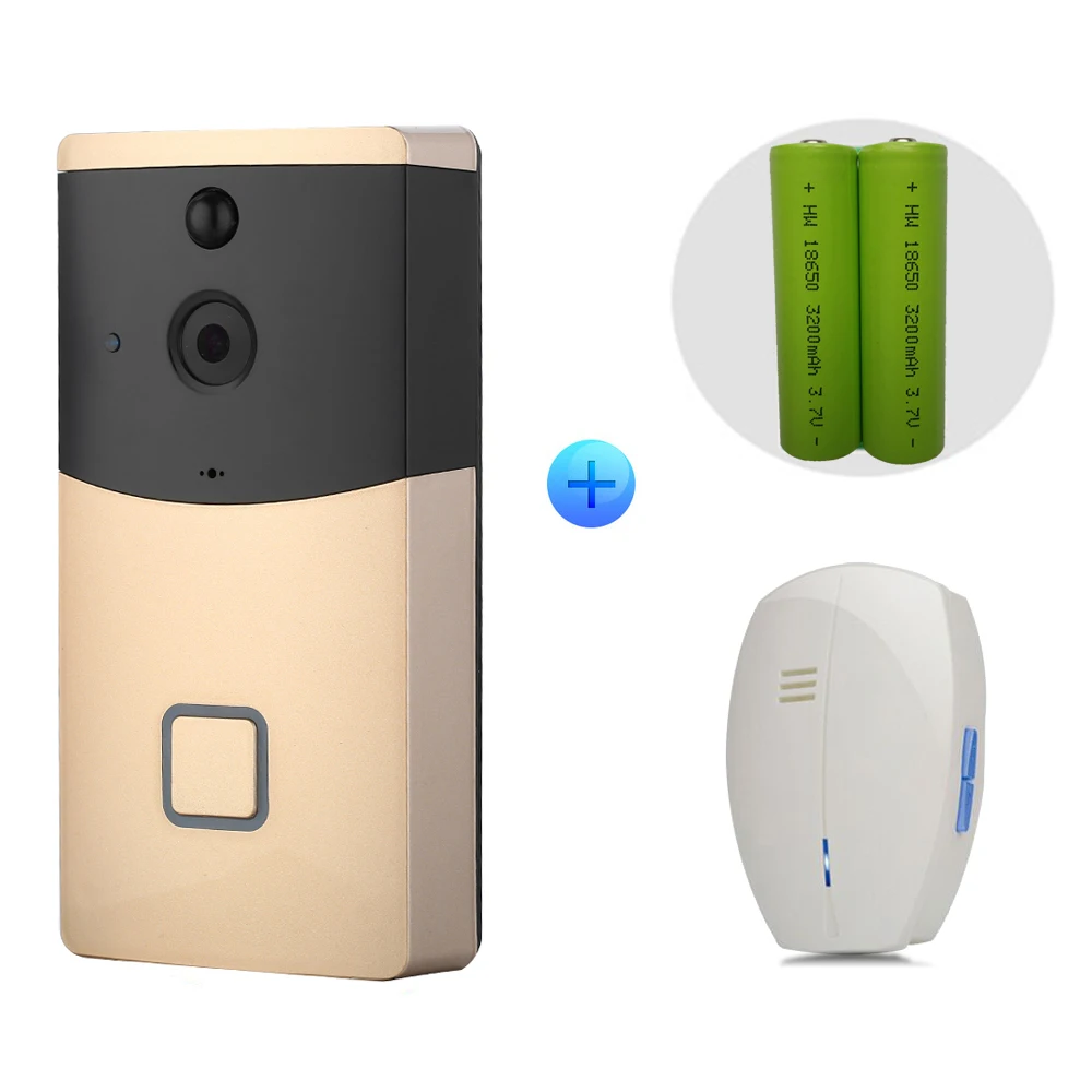 WiFi Smart Video Doorbell Camera Wireless Home Security Camera Door Bell Two-way Audio Intercom Record Night Vision Door Phone audio intercom Door Intercom Systems