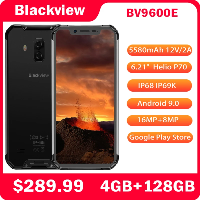 Прочный мобильный телефон Blackview BV9600E IP68 IP69K FHD + экран 6 21 дюйма на базе Android 9 0 4 Гб 128