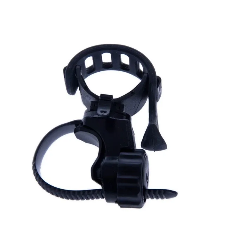 Discount Portable Bicycle Light Stand Holder Rotation LED Flashlight Torch Front Light Clip Clamp Lantern Mount Cycling Bike Accessories 3