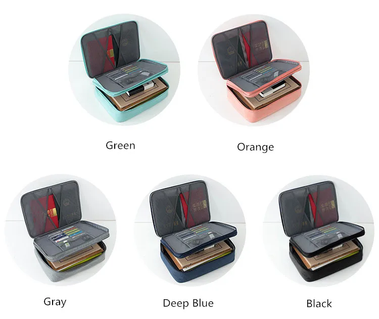 Document Passport Organizer Pouch Business Travel Ipad Passport Holder Cationic Cloth File Certificate Storage Bag Accessories