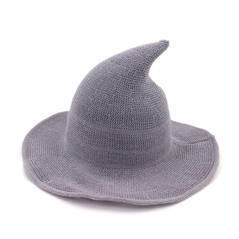 

Witch Hat Diversified The Sheep Wool Cap Knitting Fisherman Hat Female Fashion Witch Pointed Basin Bucket for Halloween C1312 e