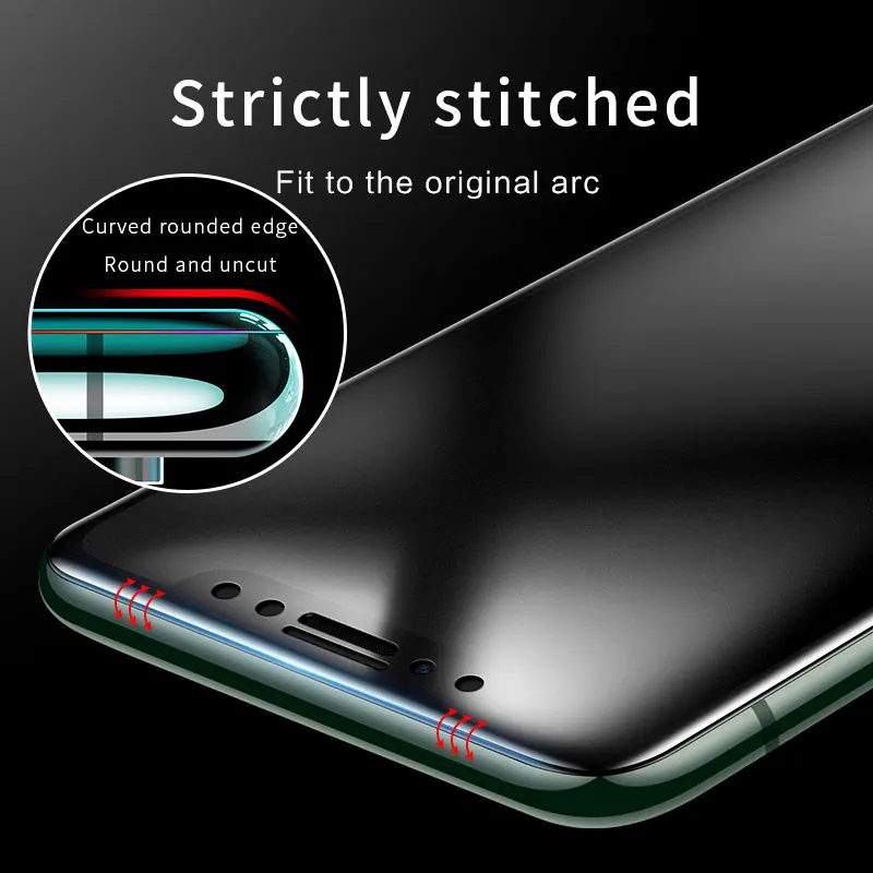 SmartDevil, матовое закаленное стекло для iphone 11 pro max, полное покрытие, защитная пленка, защита экрана 3 H, изогнутая, HD, жесткая пленка