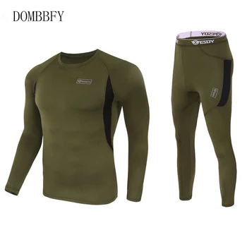 

Men's Fleece Tactical Uniforms Warm Thermal Underwear Men Breathable Sweat Quick Drying Thermo Underwear Tactical Motion Clothes