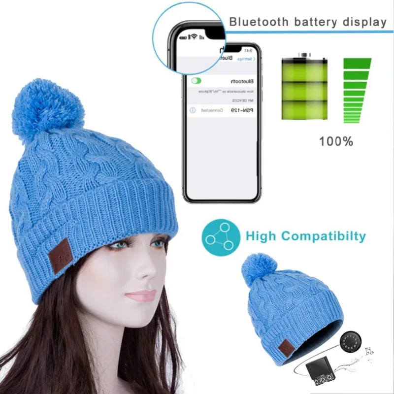 bluetooth-гарнитура, кепка, супер бас, стерео, 6 часов воспроизведения, 5,0, Беспроводная музыкальная гарнитура, кепка, отличное качество звука, стерео
