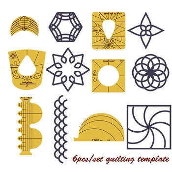 

6pcs/set Multifunction garment patchwork rulers sewing/quilting ruler/Tailor ruler/Measuring tools Cloth sheet making template