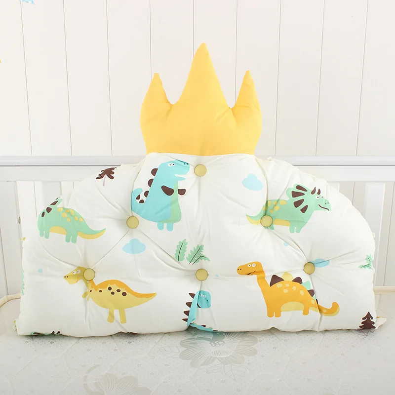 7Bed Bumper Backrest Baby Bedside Cushion Cotton Crown Shape Pillow Crib Protector Pillow Baby Room Bedroom Decoration