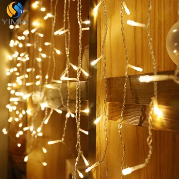 

5M Christmas LED Curtain Icicle String Fairy Lights drop 0.8m LED Party Garden Stage Outdoor Waterproof Decorative Holiday Light