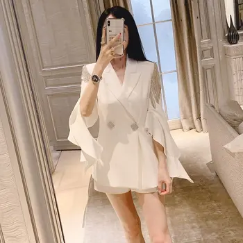 

Office Work Korean Runway Summer Conjunto Femenino Women 2 Piece Set 2019 Fashion Blazer Jacket Coat + High Waist Short Pant Set