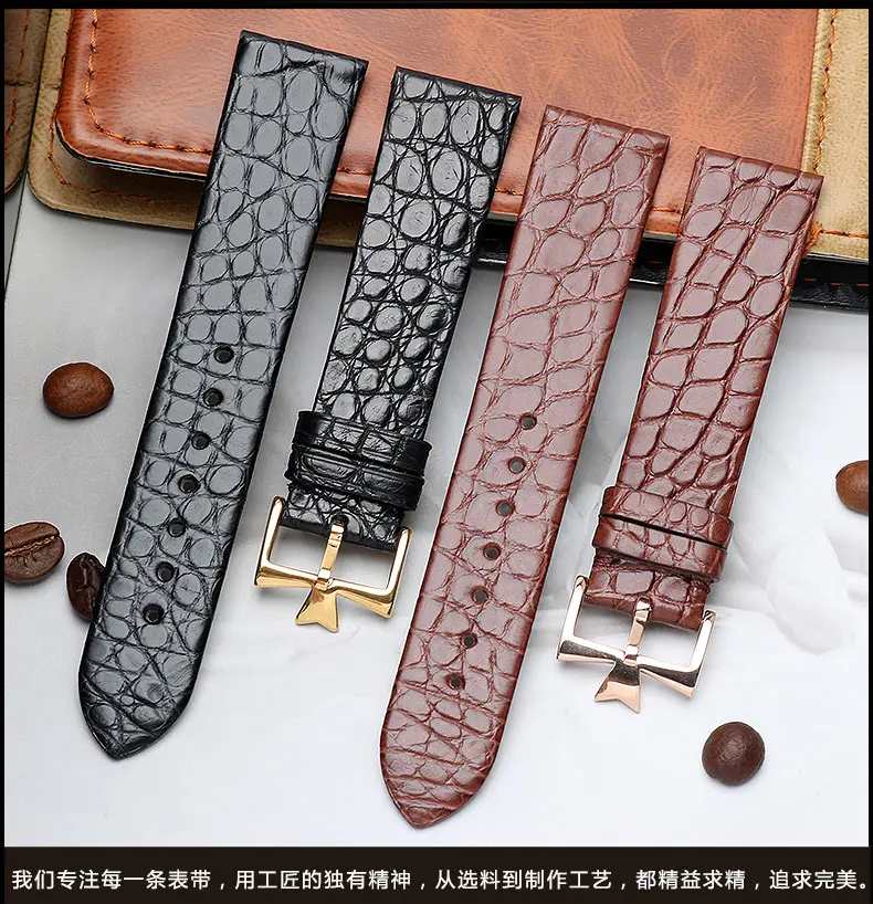 Часы с ремешком из кожи крокодила strapfor VACHERON CONSTANTIN VC Heritage art master кленовый лист серии тонкий 20 мм для мужчин и женщин