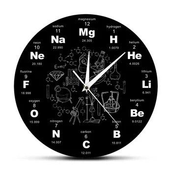 

Periodic Table Wall Art Chemical Element Wall Clock Display Teacher's Gift Classroom School Pow Patrol Guess Women Clock