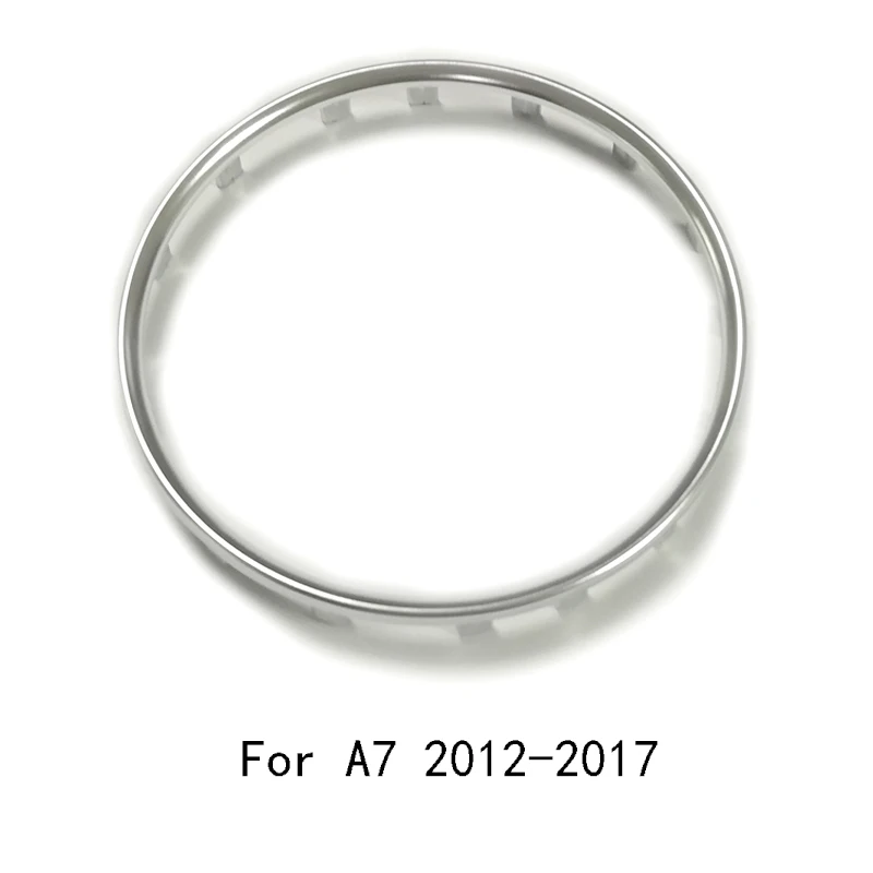For A7 2012-2017 Серебряная хромированная ABS накладка на руль автомобиля эмблема в центре логотип кольцо Наклейка украшения автомобильные аксессуары для Audi a1 a4 b9 a5 a7 - Название цвета: For A7 2012-2017
