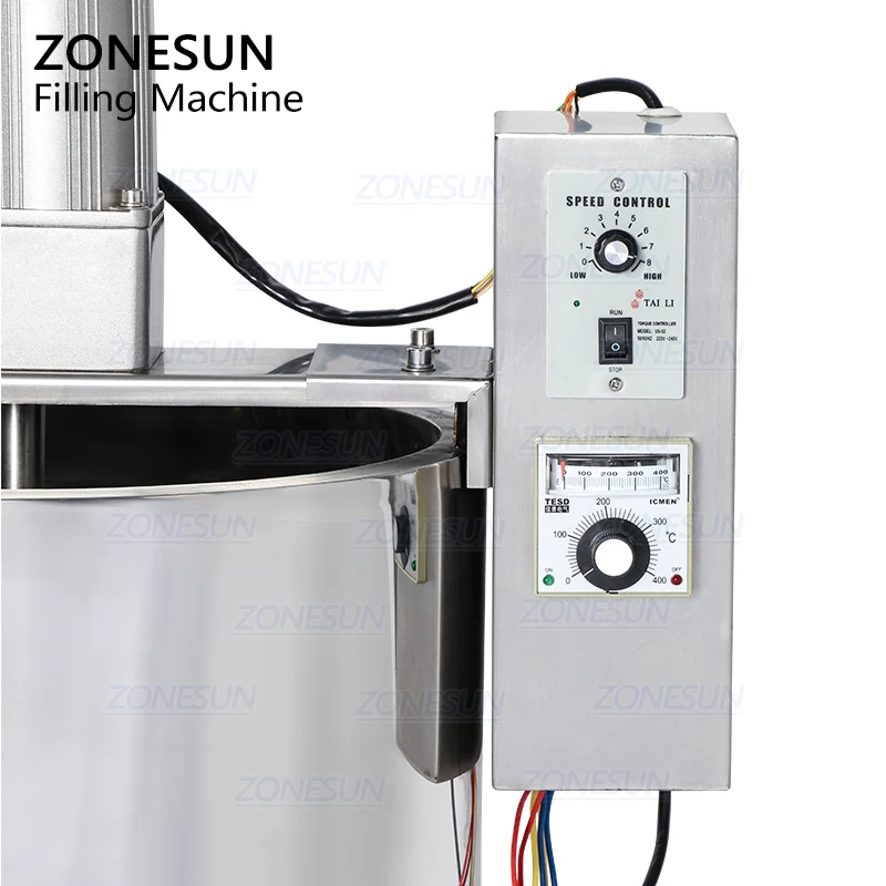 ZONESUN Chocolate Peanut Butter Filling Machine Heater Mixing Equipment Arequipe Viscous Liquid Paste Sauce Cosmetics Filler