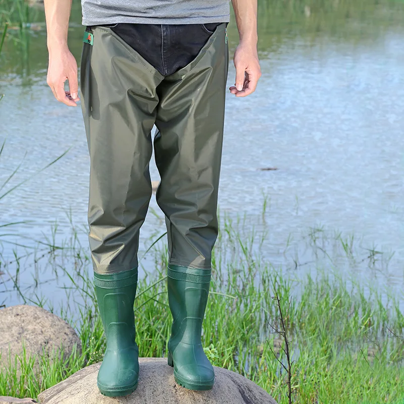 

Under Wader Nylon Pants PVC Fishing Pants Wear-Resistant Rubber Sole Catch Fish Fishing Pants Customizable Wader
