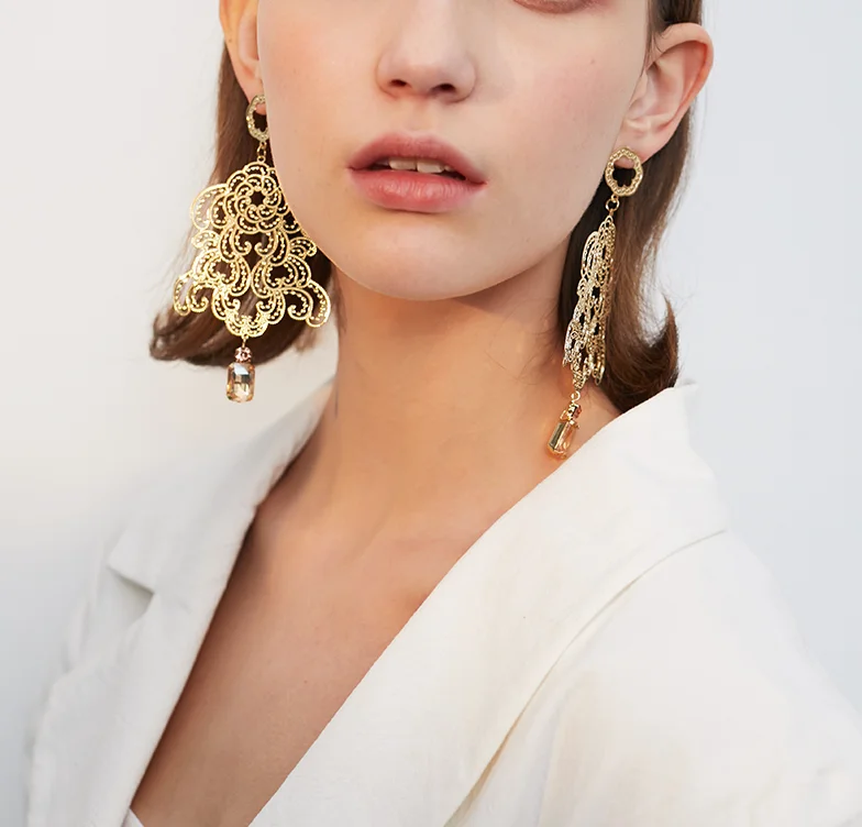 trend Simple 925 Silver Needle Hoop Unusual wedding bride Unique Earrings for women Fashion Jewelry