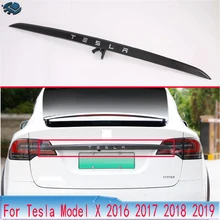 Для Tesla модель X автомобильные аксессуары из углеродного волокна Стиль задняя дверь багажника Крышка отделка багажника Гарнир