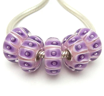 

JGWGT 1722 5X 100% Authenticity S925 Sterling Silver Beads Murano Glass beads Fit European Charms Bracelet diy jewelry Lampwork