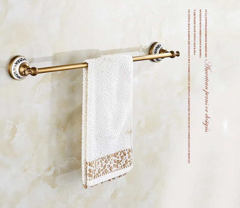 Description Picture 3 of itemAntique Brass Brushed Bathroom Accessories Towel Bar Paper Holder Cloth Hook Soap Dish Cup Holder Toilet Brush Holder