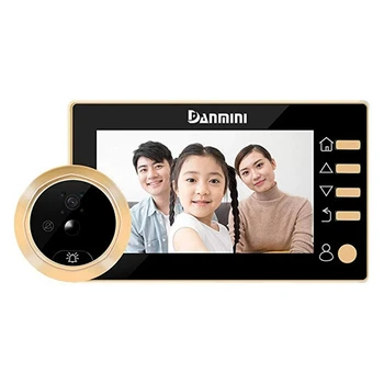 

DANMINI Doorbell-Wireless Doorbell-Hardwired Doorbell Q10 4.3 Inch Screen Motion Detection Camera Video Alarm Smart Digital Door