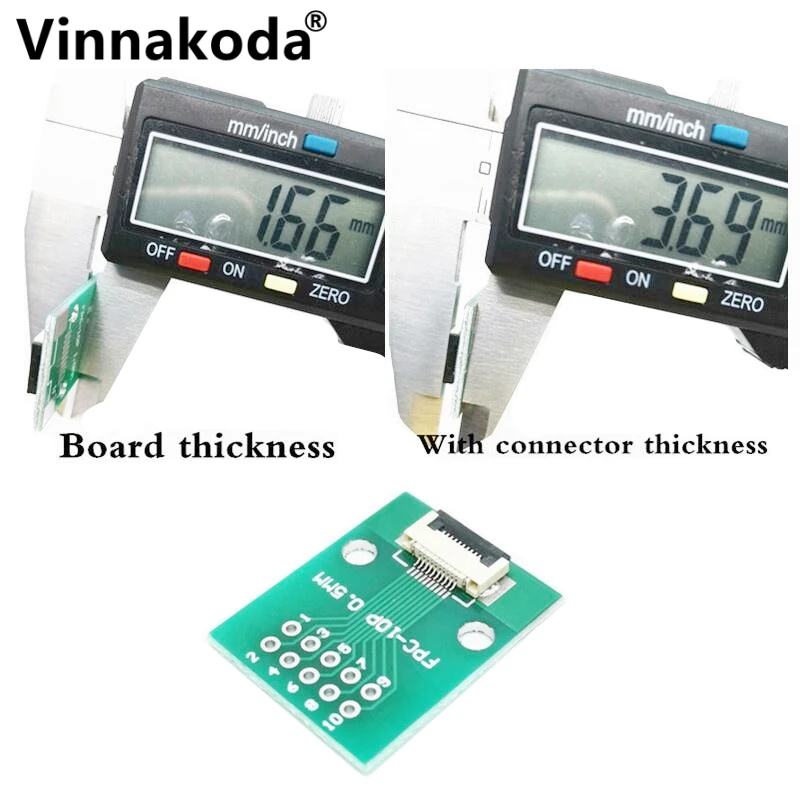 FFC/FPC adapter board 0.5MM-10P to 2.54MM 0.5MM-10P flip-top connector 2PCS