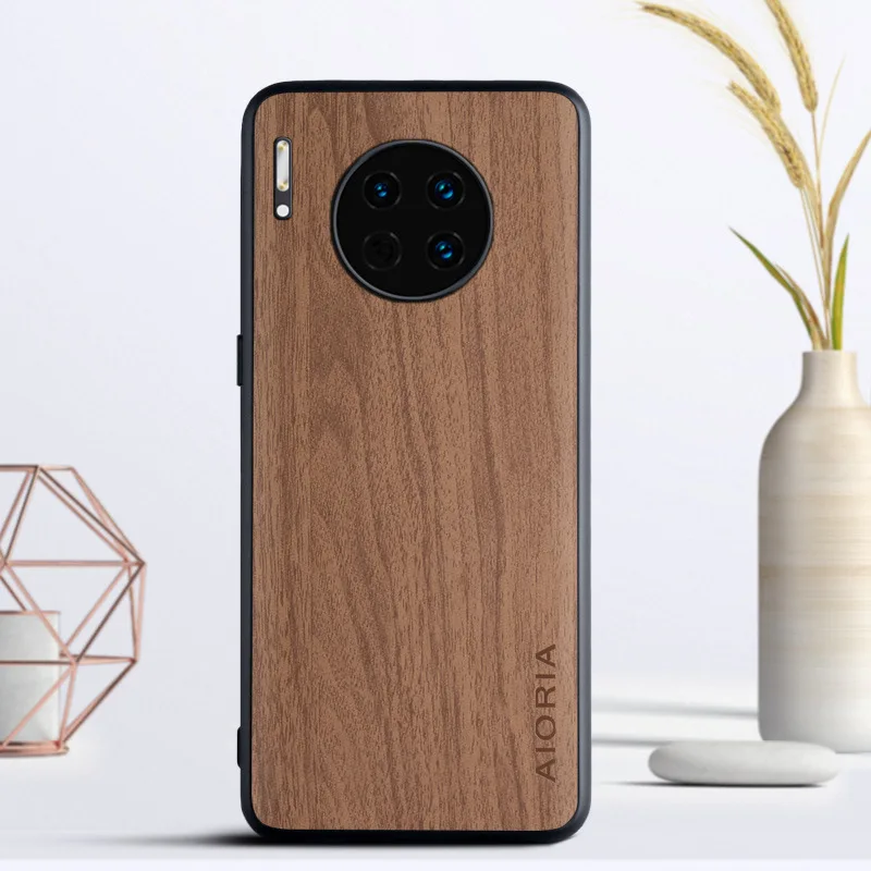 Деревянный чехол с текстурой для Huawei Mate 30 P40 P30 Pro Honor V30 30S 20S V20 V10 8A 8C 8X Play4T мягкий из