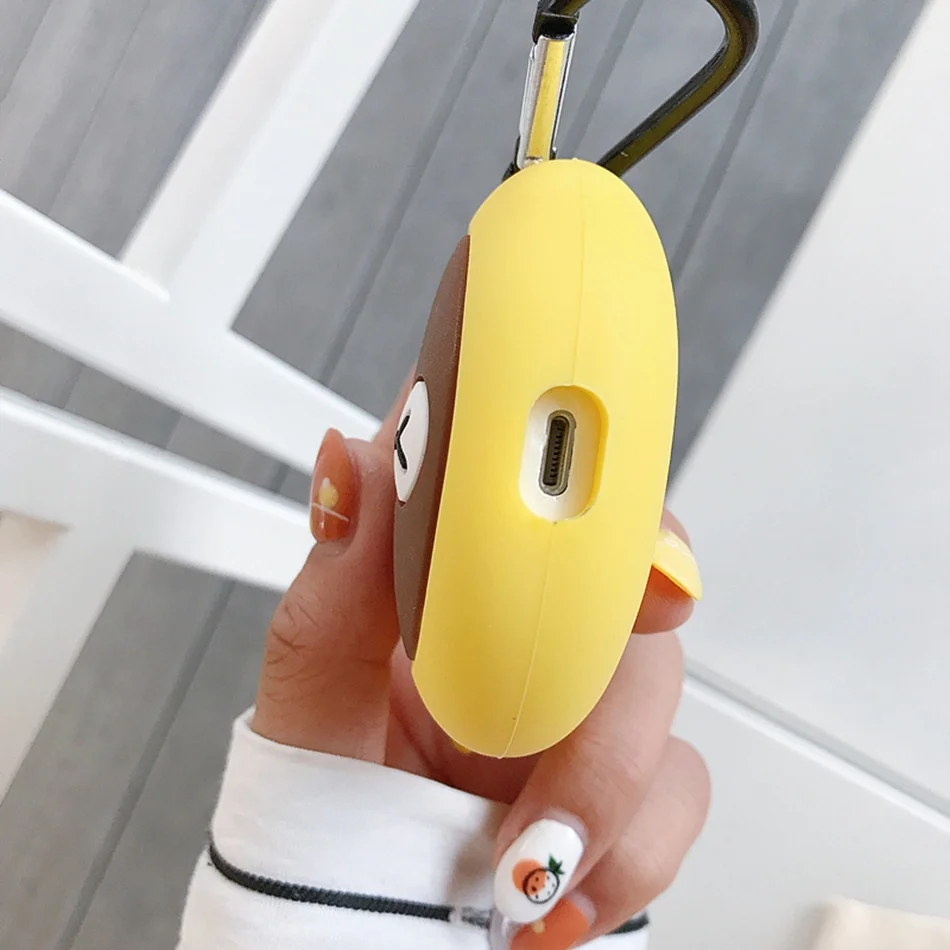 Чехол для наушников Potato для Airpods, силиконовый чехол для наушников с милым мультяшным медведем для Apple Air pods, чехол для наушников, аксессуары