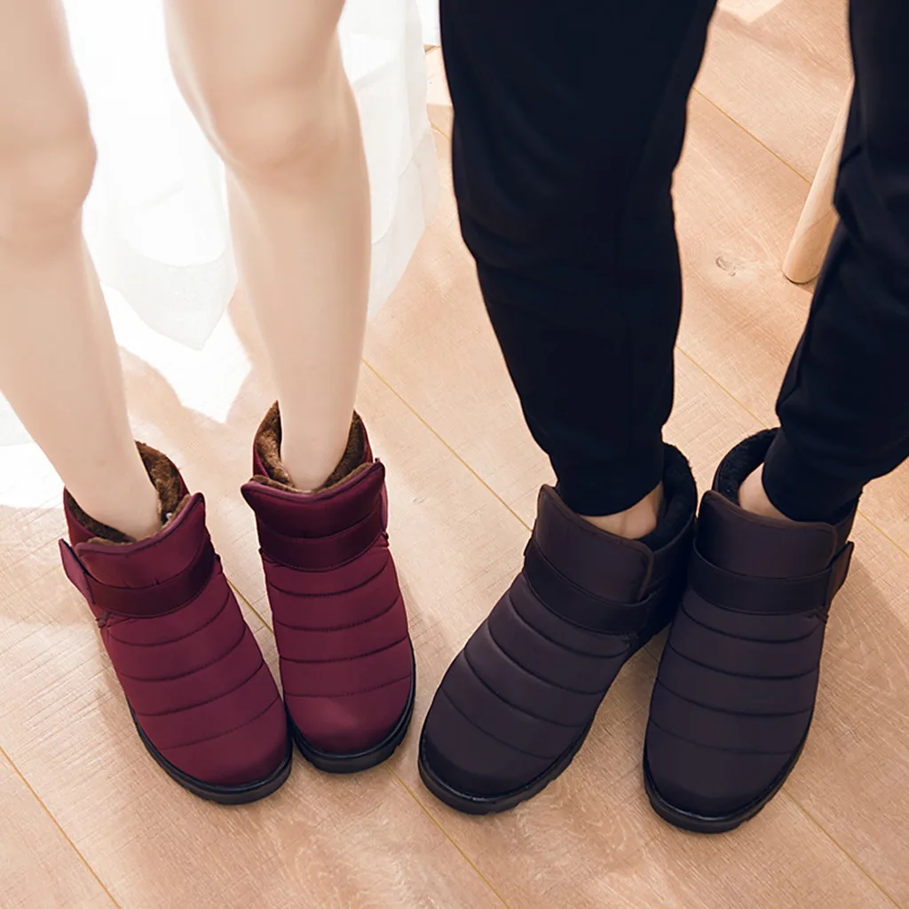 Зимние ботинки; зимние женские ботильоны; теплая женская обувь на меху; женские водонепроницаемые накладки; зимние ботинки; женская обувь