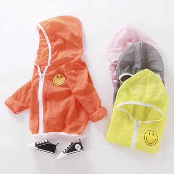 

2020 Kids Hooded Sun Protective Clothing Children Jacket Boys Girls Cartoon Air Conditioning Shirt Thin And Breathable Clothing