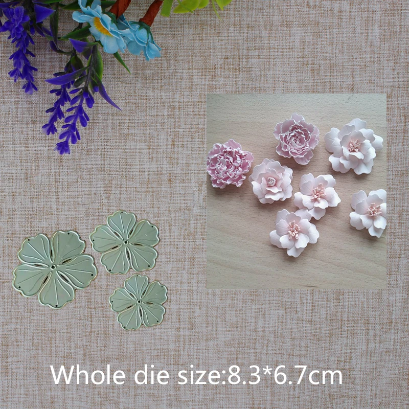 

83*67mm 3pcs flower frame new Metal Cutting Dies for decoration card DIY Scrapbooking stencil Paper Craft Album template Dies