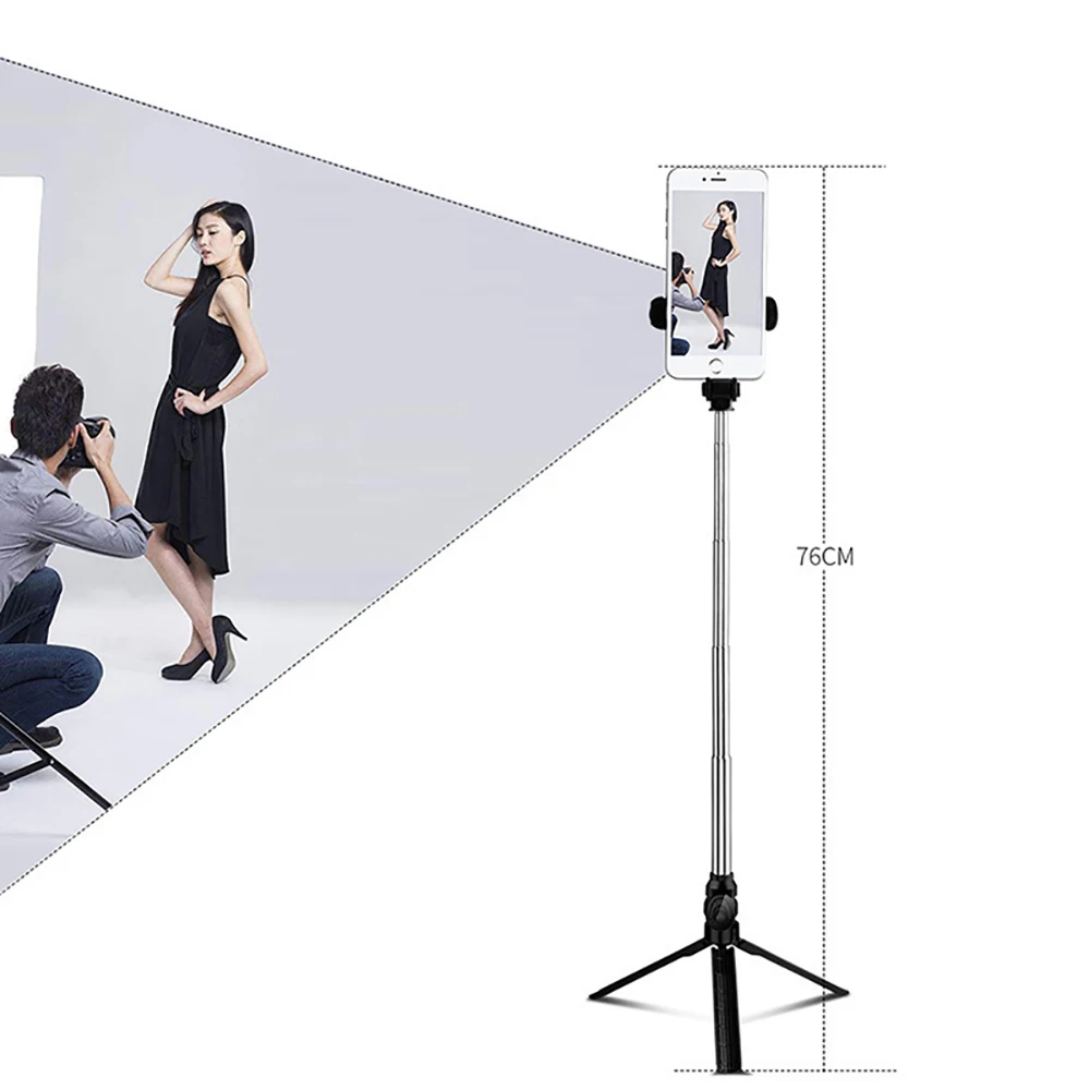 VTIN XV920 3 in 1 Wireless Bluetooth Selfie Stick Mini Selfie Tripod with Remote Control For iPhone Huawei P20 Portable Monopod (9)