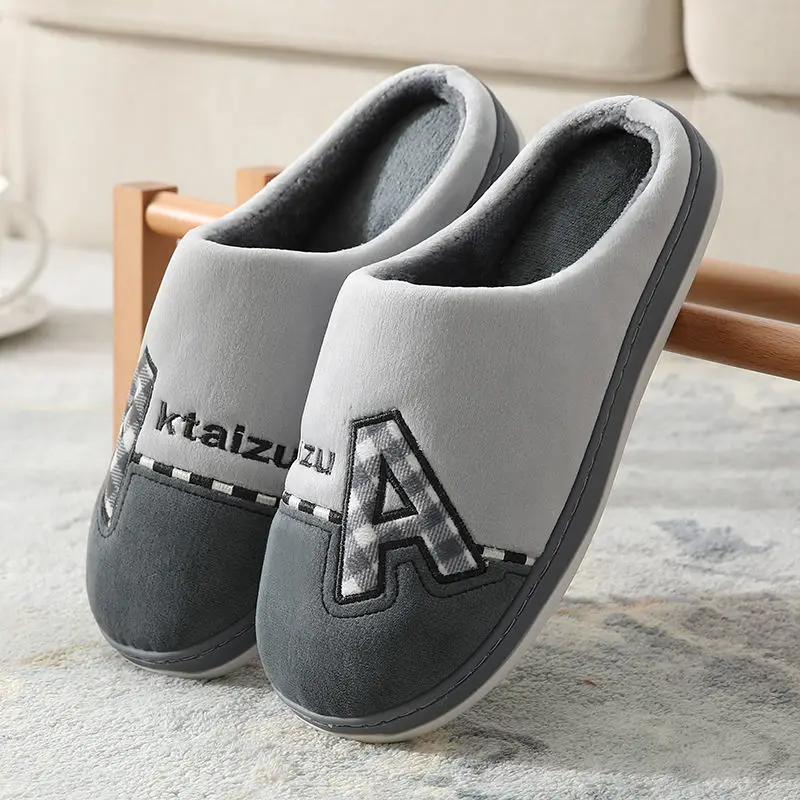 

Male winter fuzzy slides boys cheap unisex velvet shoes men indoor house slippers hot style 2020