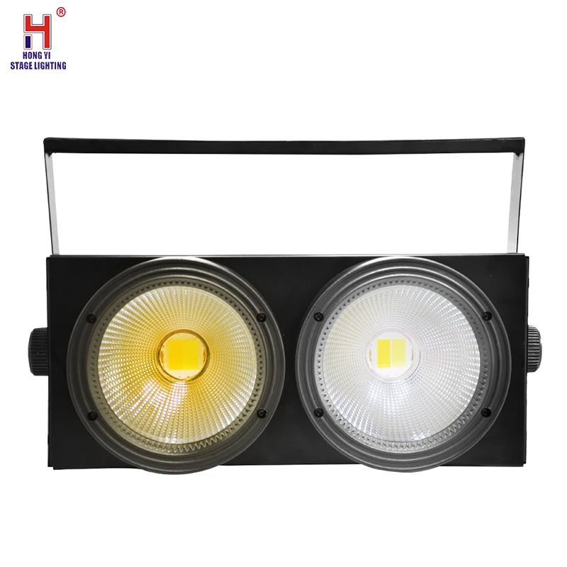 

LED par 2x100W warm/cold white COB par wall wash audience light dmx strobe effect led par can light for stage theater bars light