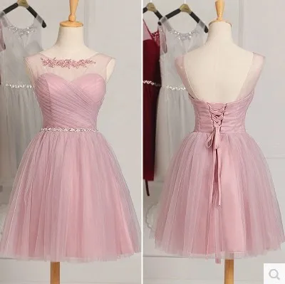 

New Bridesmaid Dress Short Creme Elegant Spring and Autumn Wedding Party Dress Maid of Honor Dresses for Weddings Plus Size