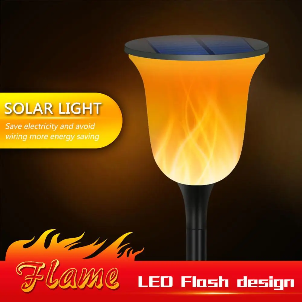

Auto on/off Solar Powered Torch Light Dance Flame Design Outdoor Waterproof IP65 Garden Landscape Lawn Lamp for Courtyard Path