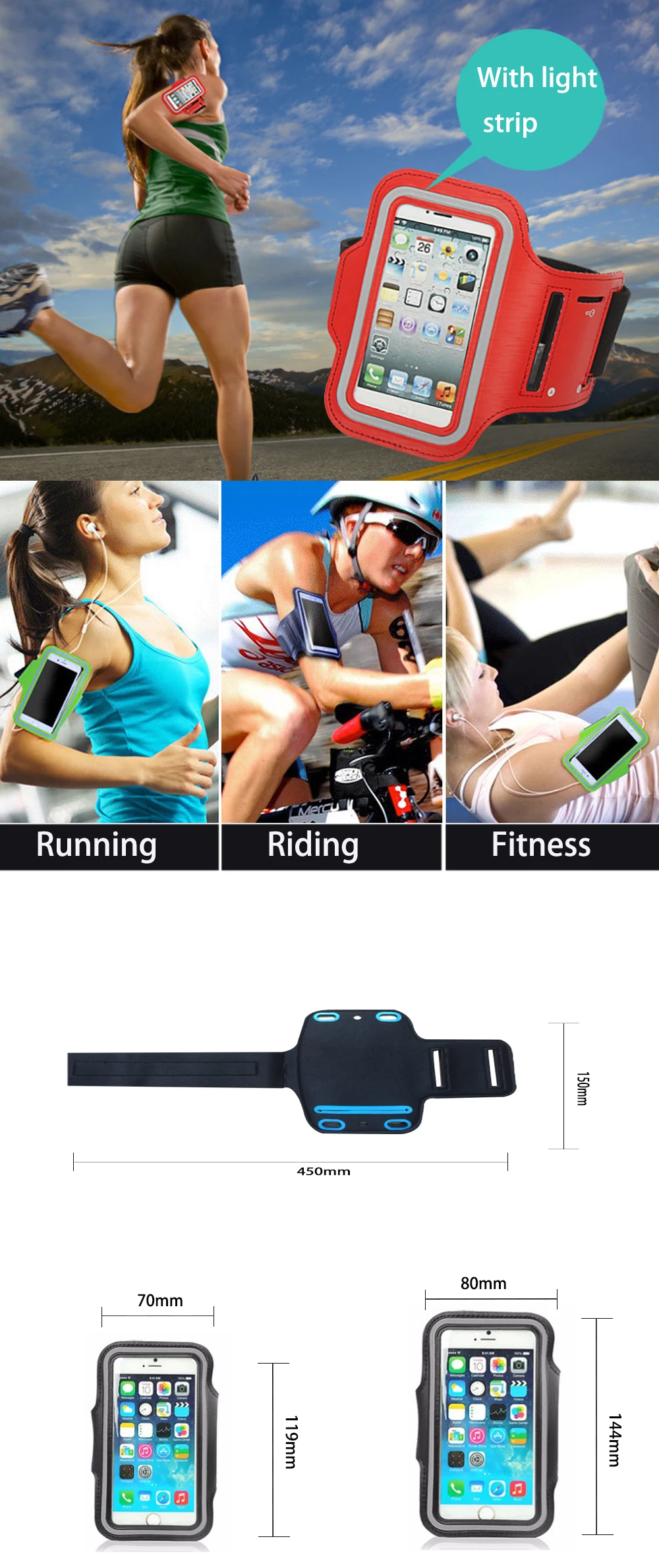 Sports Arm Band Gym Taille Pochette coureurs Bum Sac /& Jogging Support Téléphone
