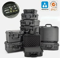 Tool Box Waterproof Impact Resistant Safety Case Suitcase Toolbox File Box Equipment Camera Case with Pre-cut Foam Lining 1
