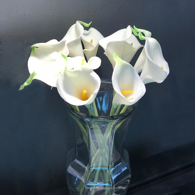 37 см Calla Lily Свадебный букет Lataex настоящий на ощупь искусственный цветок декор