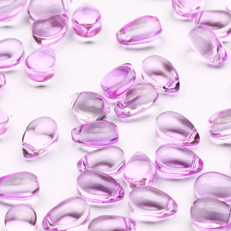 20-100pcs Colorful Mixed 6x9mm Drop Shape Loose Glass Spacer Beads For Jewelry Making DIY Necklace Bracelet Pendant Accessories 