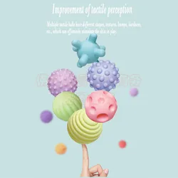Ensemble de balles pour bébé, jouet de développement des sens tactiles, toucher main, jouets pour bébé, balle d'entraînement, balle douce de Massage pour enfants 