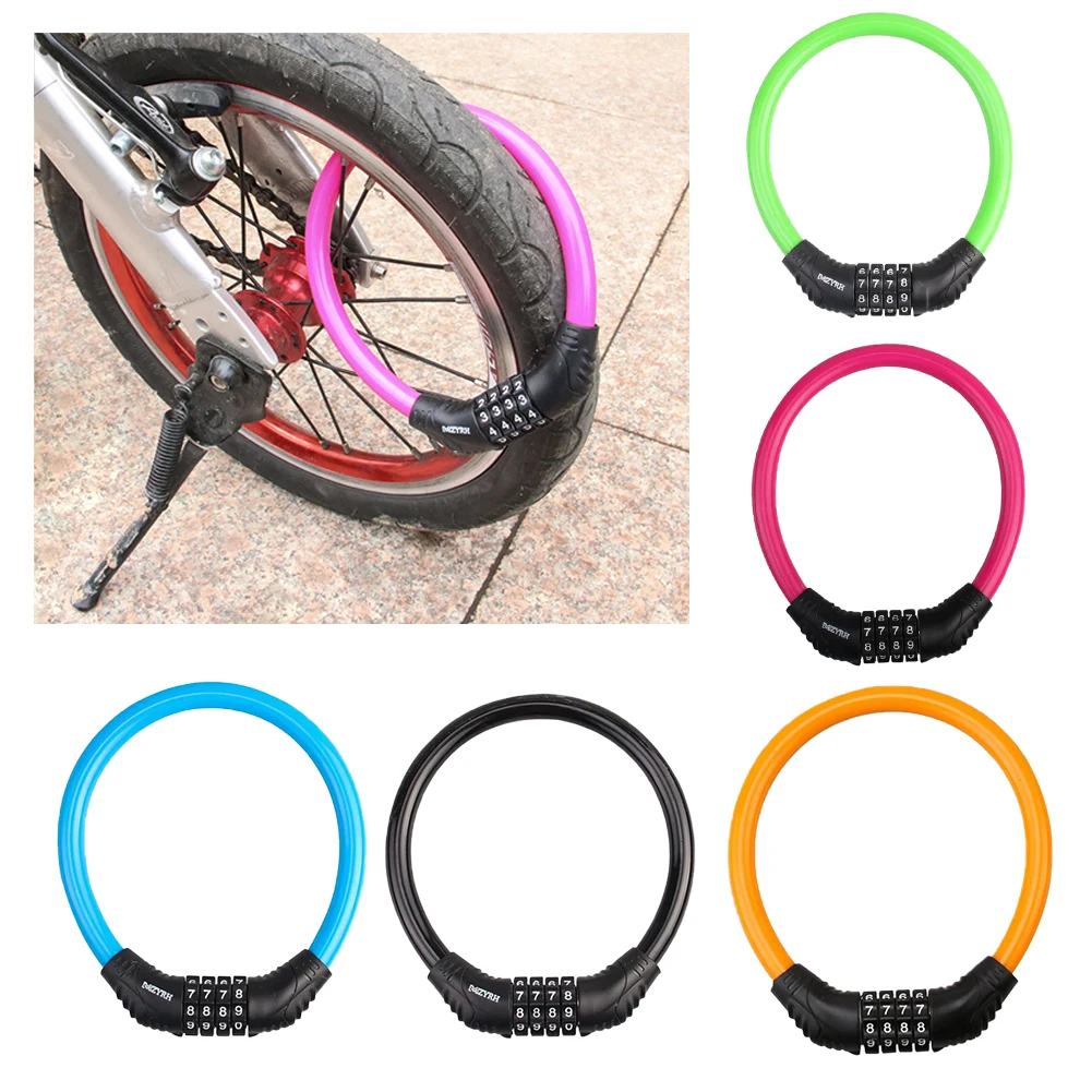 

1pc Bicycle Four-digit Password Lock Anti-theft Lock Mountain Bike Lock Dead Fly Bicycle Equipment Electric Motorcycle