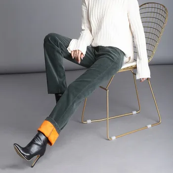 

Autumn winter Thick corduroy pants women's with new high waist pants corduroy casual pants women's trousers loose straight pants