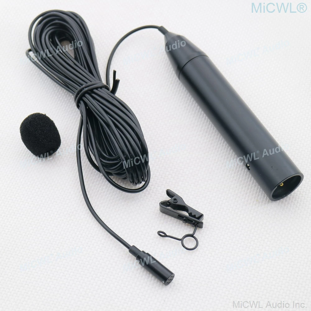 Micwl Xlr 48v Microfone de Lapela Phantom Power 3pin Clipe de Gravata de Lapela Fio de 5m Microfone de Lapela - Image 3