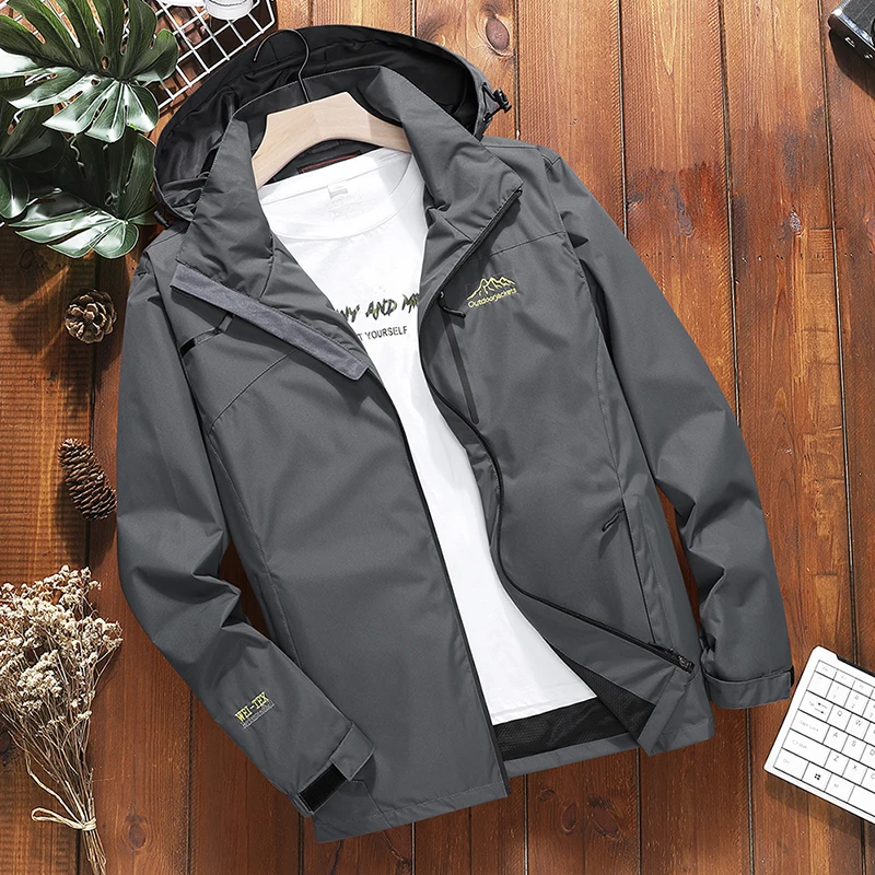 Plus Size 5xl 6xl 7xl 8xl Men Outdoor Jackets Large Autumn Winter Men's Jacket Waterproof Windproof Outwear Windbreakers Male 3