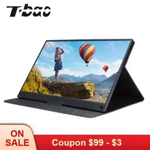 T-bao-moniteur IPS Portable T15A 1920x1080 px HD de 15.6 pouces, écran moniteur LED avec étui en cuir pour PS4, Xbox, téléphone