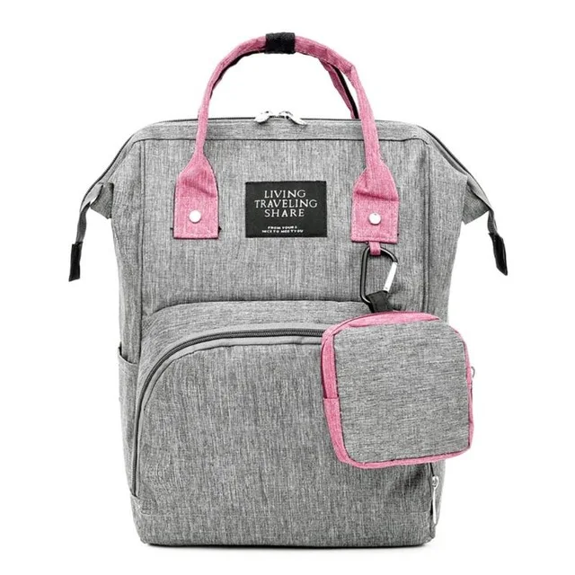 light grey 2 шт. модная сумка для подгузников для мам, Большая вместительная сумка для подгузников, дорожный рюкзак для кормления, сумка для ухода за ребенком, женская модная сумка - Цвет: light grey
