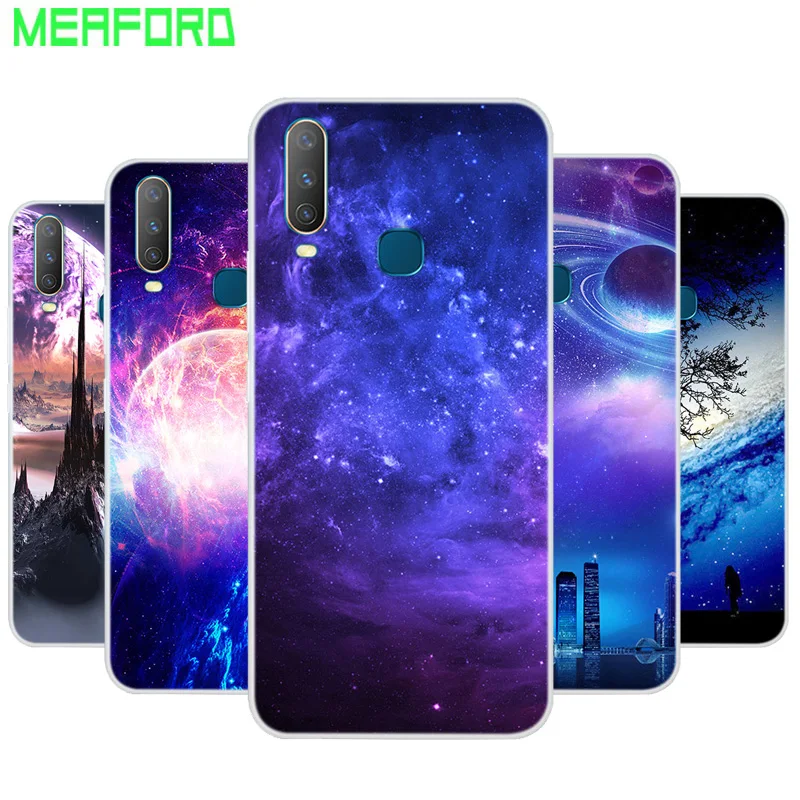 Силиконовый чехол для VIVO Y11 2019 телефона мягкий с художественным принтом задняя